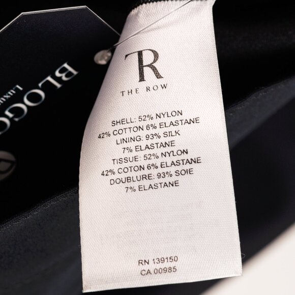 The Row Gamner Black Stretch Cotton Fitted Mini Dress - Picture 9 of 10